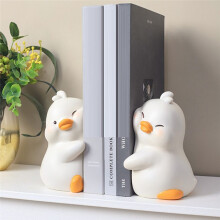 Niedliche Hug Ducks Dekorative BuchstüTzen, Buchhalter Aus Harz für Regal, Schreibtisch, BüRo, Schlafzimmer, Dekoration, Entenfiguren-Ornament