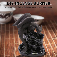Drachen Zen Dekor Wasserfall RäUcher Kegel Halter RäUchergefäß Encensoir Palnik RäUcherstäBchen Meditation RüCkfluss RäUcherstäBchen