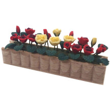 1/12 Dollhouse Miniature Flowers Simulation Potted Flowers Plant Ornament Garden DollHouse Accessories