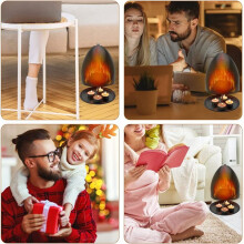 Tea Light Oven for Heating, Tea Light Candle Heater, Metal Black Tea Light Candle Room Heater for Home Office