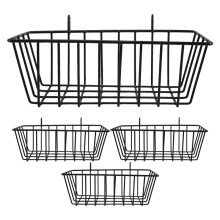 4PCS Shelf for Design Metal Wall Grille, Shelf Design Grid Photo Wall Used for Lattice Photo Wall Wire Basket