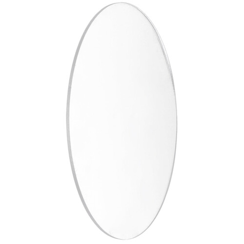 2 Pcs Transparent 3mm Thick Mirror Acrylic Round Disc, Diameter:85mm & 70mm