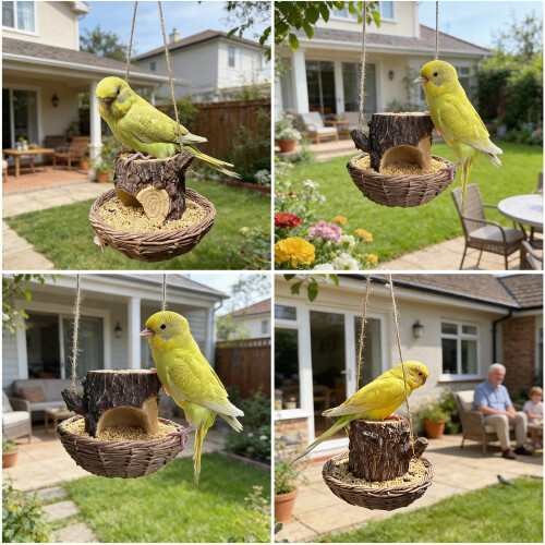 Oiseau attirant le nid d'oiseau de conception de souche d'arbre 1