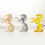 Figurines de cheval en cristal sculptées à la main,-Champagne 5