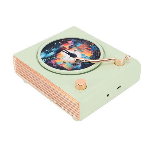 Enceinte Bluetooth Q4 Vintage, 1200 mAh, Petit Vert 2