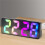 LED Alarm Clock with Customizable Display Options 12/24 Hour Formats & Automatic Brightness Control At Night Black 7