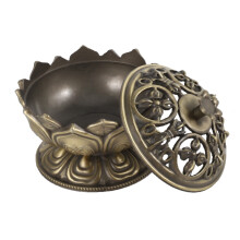 1 Pcs Buddha Incense Burner Lotus Flower Incense Holder Handmade Censer & 24 Pcs DIY 80mm Christmas Tree Hanging