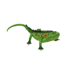 Realistic Green Lizard Model Toy with Whistle BB Sound, PVC Reptile Plaything