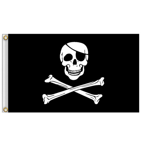 (B) Pirate Skull Flag - Lightweight & Durable Banner