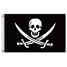 (D) Pirate Skull Flag - Lightweight & Durable Banner