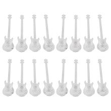 Gitarre Kaffee Tee Loeffel, 16 Stueck Edelstahl Musikalische Kaffee Loeffel Tee Loeffel Ruehrloeffel Zucker Loeffel (Silber)