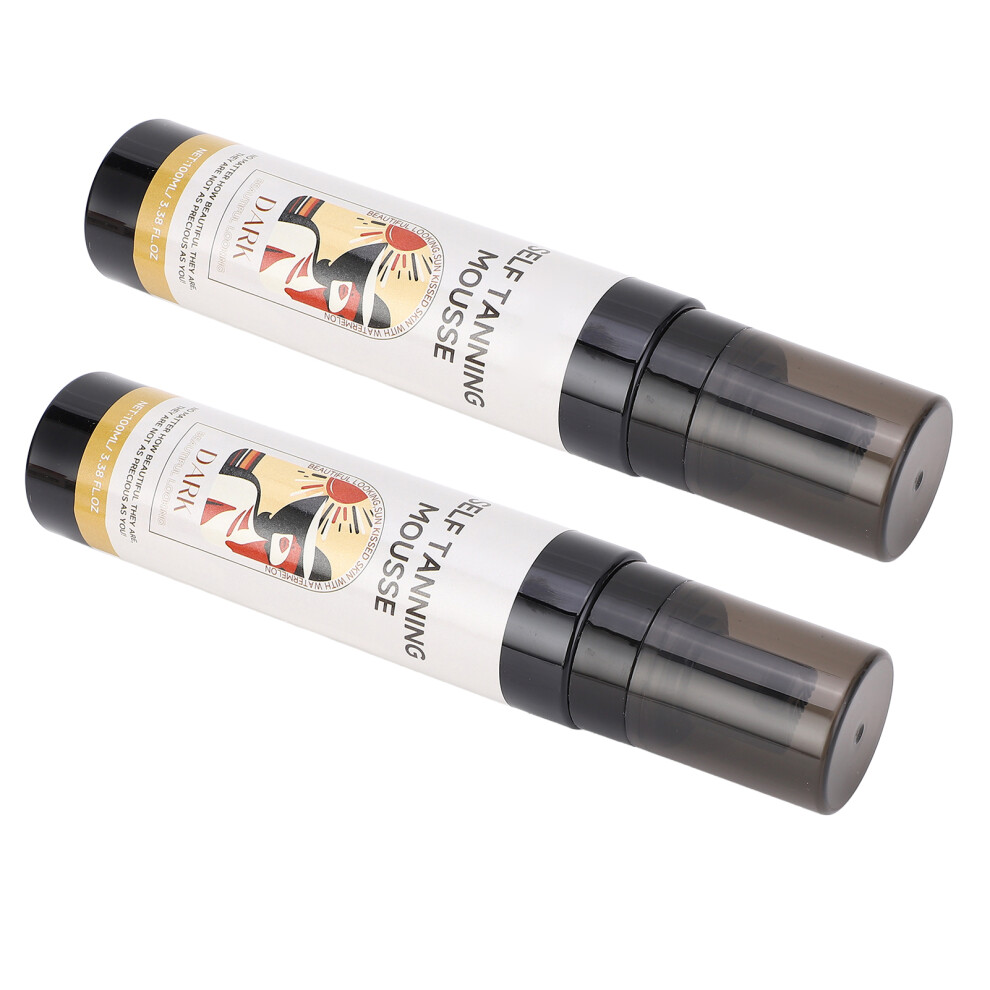 2 Pcs 100ml Organic Self Tanning Mousse - Quick Dry, No Streak