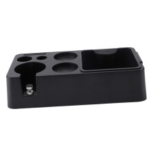 Large Capacity Coffee Knock Box, 31x15cm Black Portafilter Holder