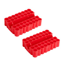 32 Holes Screwdriver Bits Holder Soft Rubber Drill Bit-Red 2pcs