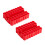 32 Holes Screwdriver Bits Holder Soft Rubber Drill Bit-Red 2pcs 1