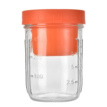 Picknick- en kampeerglazen saladepot, fruitcontainer met-Oranje