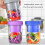 Office Lunch Essential Glass Salad Bowl Jar with Separate-White 6