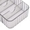 2 pezzi di scatola trasparente per cavi, 7 scomparti, 26x9,5x4,5 cm 12
