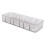 2 pezzi di scatola trasparente per cavi, 7 scomparti, 26x9,5x4,5 cm 15