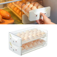 Contenedor para huevos de doble capa transparente 400g 30.5x17x15cm