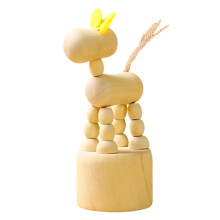 Wooden Movable Puppet Figurines Cartoon Animal Statues-7