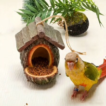 Vintage Tree Cabin Shape Bird Feeder, Bird Feeders for Outdoors,
