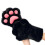 Pelzige Plüsch-Katzenpfoten-Handschuhe,- Schwarz 1