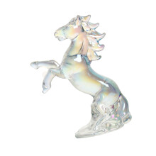 Figurine de cheval en cristal faite à la main,-double couleur