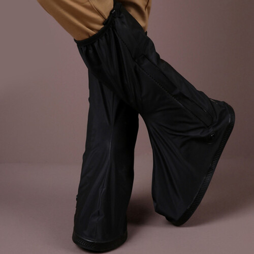 Men Waterproof PVC Rain Boot Covers, Reusable, XL Size Black 2