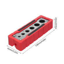 Localizador de taladro para agujeros de bolsillo 118x41x23 mm ABS+Metal