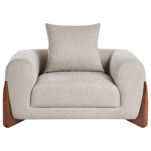 Beliani Armchair VINLIDEN Taupe 1