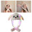 White LED Bunny Hat Soft Warm Fashion 10