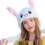 White LED Bunny Hat Soft Warm Fashion 9
