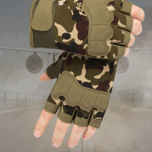 2 Stück Tarn-Paratrooper-Handschuhe, Half Finger, Größe L 19–20cm