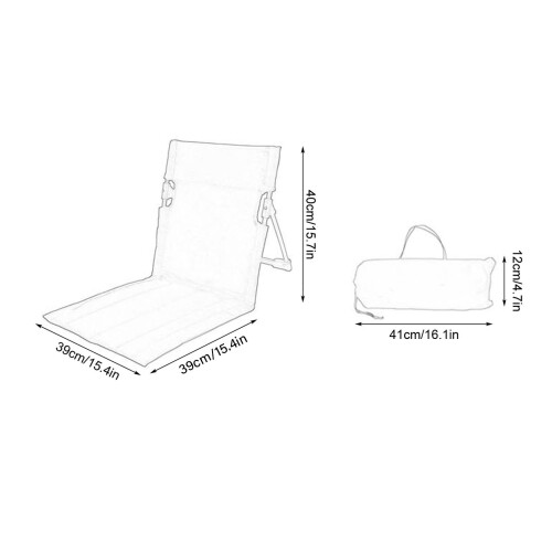 Coussin de dossier de camping vert OD 39x39x40cm 650g 1