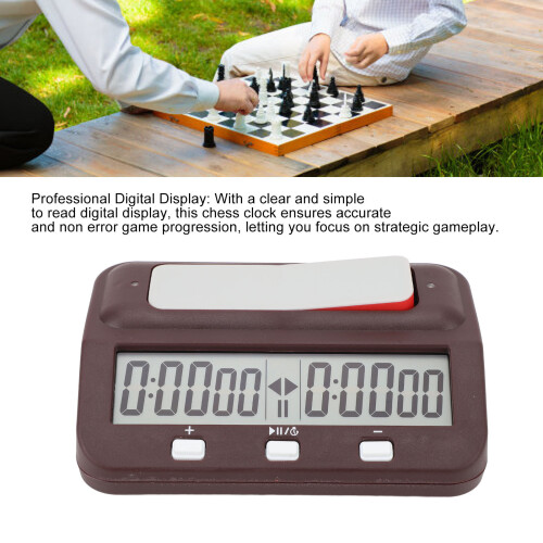 Wine Red Chess Timer with Alarm and Memory