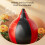 Double End Punching Bag for Boxing Training, PU Leather, Red & Black 3