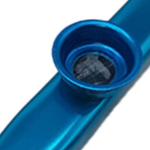 Aluminium Blaues Kazoo Musikinstrument 12x2,6cm Einfach zu spielen Geschenk