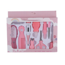 Newborn Grooming Kit for Baby Healthcare Set with Finger Toothbrush Electric Nail Trimmer Safe Material BPA Free Plastic Compact Design Intimate