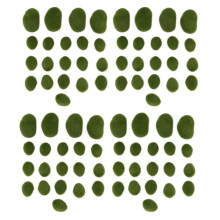 80 Piezas 2 Tamaños de Moss Artificial Rocas Artificiales Faux Green Moss Covered Stones