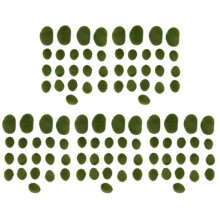 100 Pieces 2 Sizes Artificial Moss Rocks Decorative Faux Green Moss Covered Stones