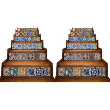12X Peel and Stick Tile Backsplash Stair Riser Decals DIY Tile Decals Mexican Traditional Talavera Waterproof