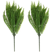 2X 7 Ramas Verde Planta Artificial Floral Persa Hoja Flor Oficina Hogar JardíN