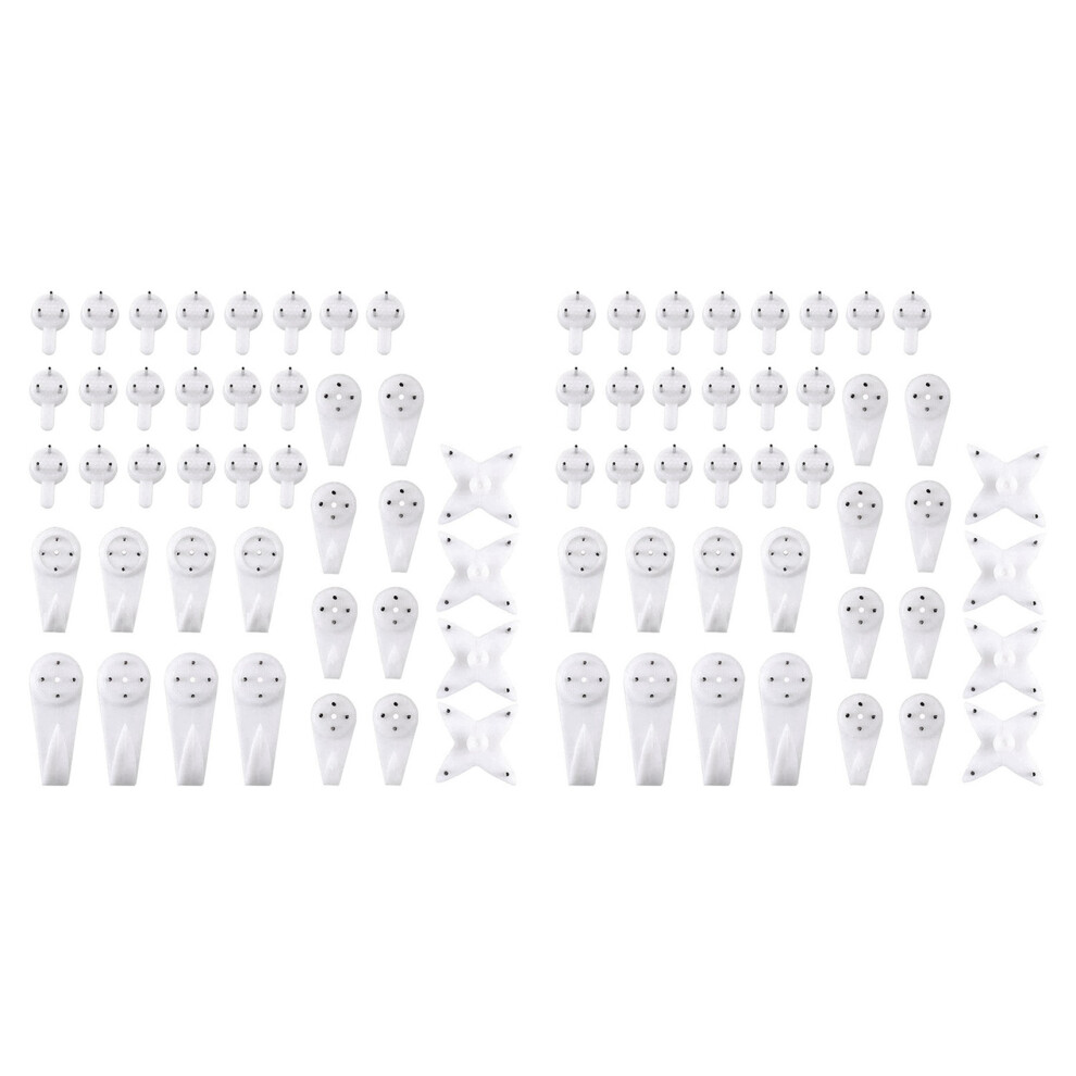 80Pcs Invisible Nail Screws Wall Hooks Picture Hangers Traceless Photo Hook Function Picture Painting Frame Hanger 6034026976357