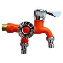 Robuster Kunststoff-Wasserhahn mit Unterlegscheibe, Design-Orang