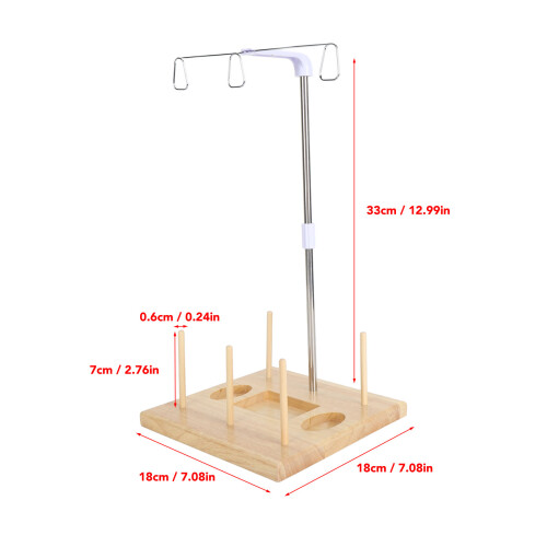 Large Wooden Spool Thread Stand Holder for Embroidery Sewing Machine Type D 1