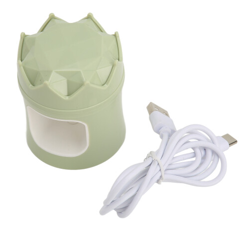 Mini Nail Gel Curing Lamp 6 Chips Portable Green Soft Light ABS 1