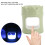 Mini Nail Gel Curing Lamp 6 Chips Portable Green Soft Light ABS 4
