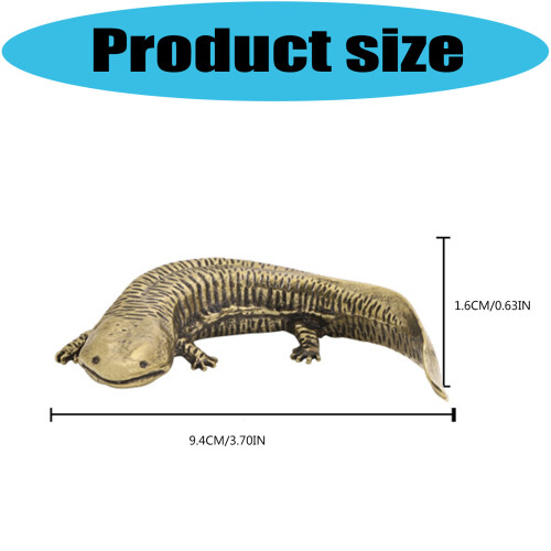 Handgefertigte Salamander-Figur aus Messing im antiken Design 2