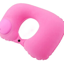 Easy Inflation Systems Neck Support Pillow Foldable For-Pink